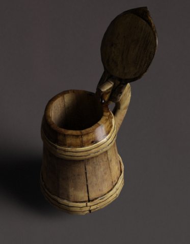 Wooden tankard 3Dモデル .c4d .max .obj .3ds .fbx .stl .blend 