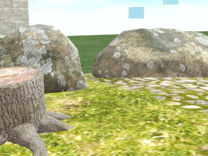Stone trunk and grass 3Dモデル