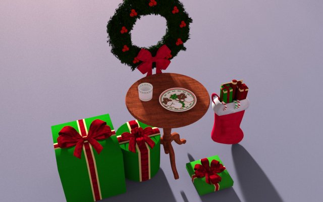 Decoration Christmas pack Model 3D .c4d .max .obj .3ds .fbx .stl .blend 