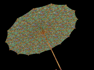 Hat and umbrella Modelo 3D