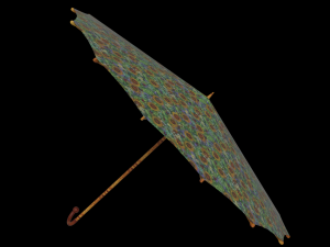 Hat and umbrella Modelo 3D