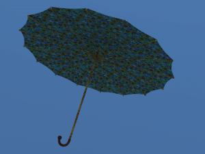 Hat and umbrella Modelo 3D