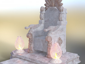 Throne complet Decor 3Dモデル