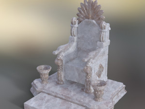 Throne complet Decor 3Dモデル