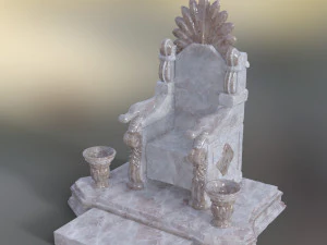 Throne complet Decor 3D Model