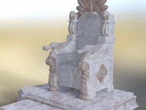 Throne complet Decor 3D Model
