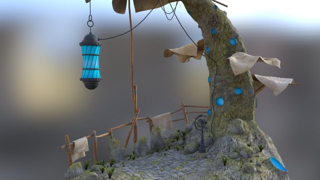 Fairy houseboat Modèle 3D .c4d .max .obj .3ds .fbx .stl .blend
