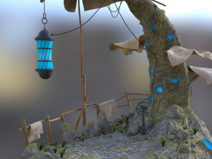 Fairy houseboat Model 3D