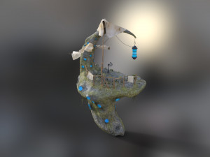 Fairy houseboat Modèle 3D