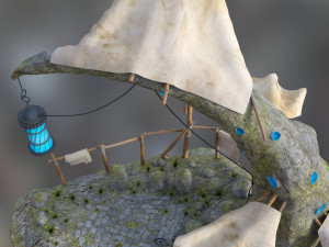 Fairy houseboat Modèle 3D