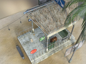 Summer kiosk Model 3D