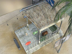 Summer kiosk 3D Model