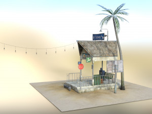 Summer kiosk Model 3D