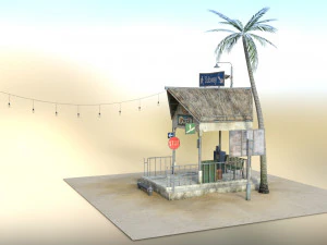 Summer kiosk 3D Model