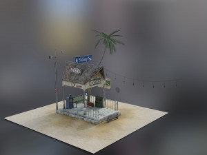 Summer kiosk Model 3D