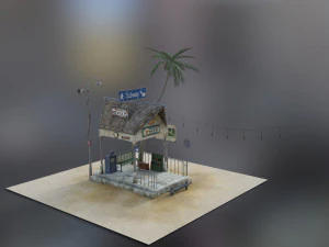 Summer kiosk 3D Model