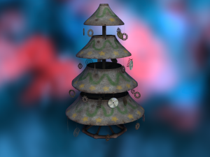 Digital scientific Christmas trees Modello 3D