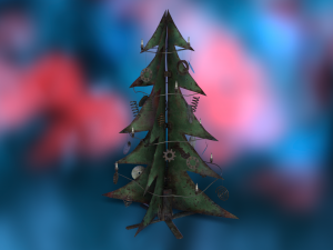 Digital scientific Christmas trees Modello 3D