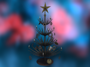 Digital scientific Christmas trees Modello 3D