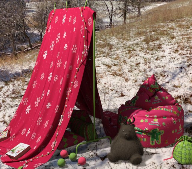 Decoration Christmas Kids 3D Модель .c4d .max .obj .3ds .fbx .stl .blend 