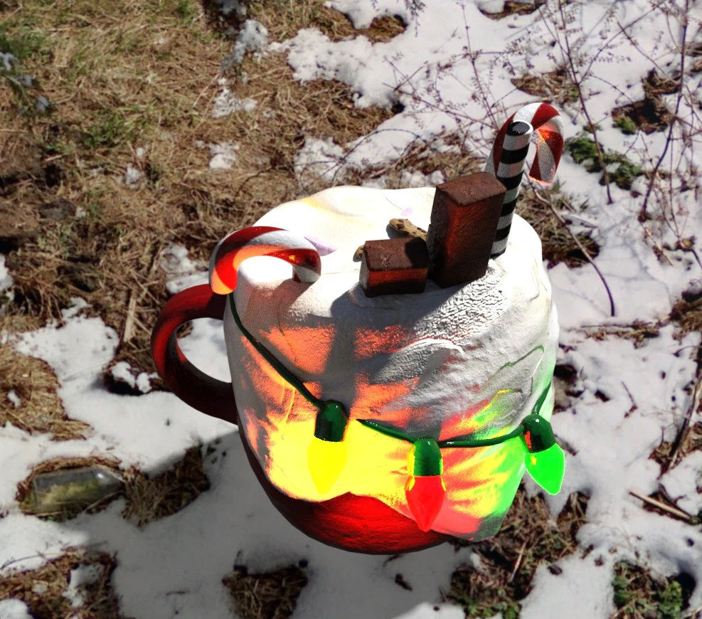 Mugs light christmas 3D Model .c4d .max .obj .3ds .fbx .stl .blend 