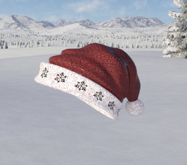 Christmas hat unissex 3D 모델 .c4d .max .obj .3ds .fbx .stl .blend 