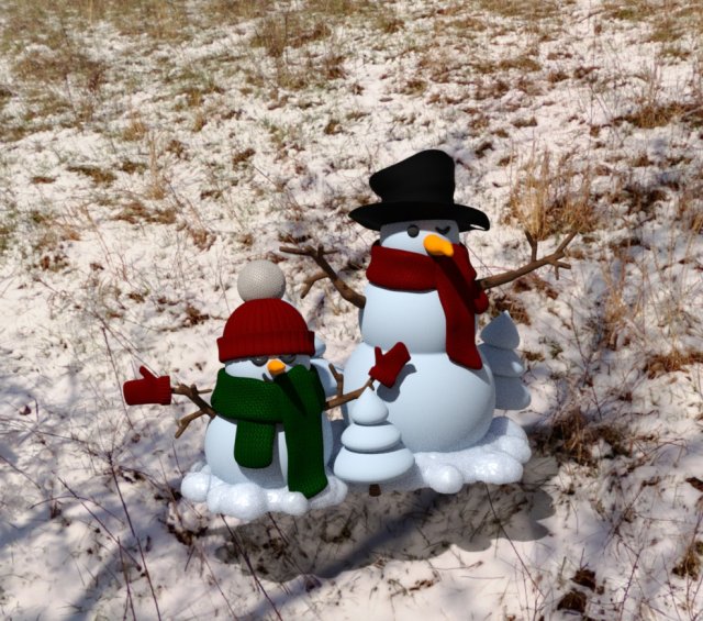 Scene christmas props 3D Модель .c4d .max .obj .3ds .fbx .stl .blend 