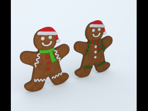 Gingerbread House and props Model 3D