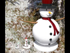Pack props christmas 3D Model