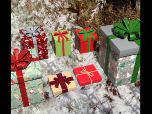 Pack props christmas 3D Model