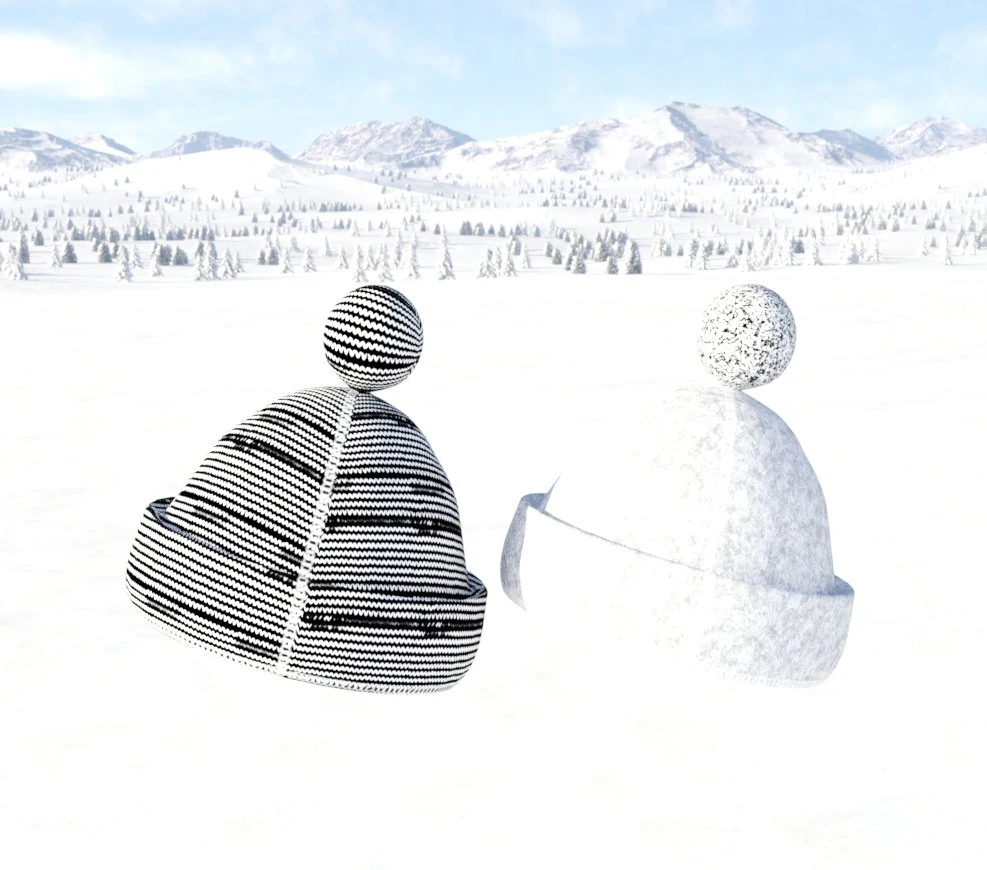 Caps christmas 3D Model .c4d .max .obj .3ds .fbx .stl .blend 