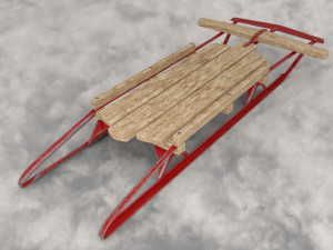 Toy sled xmas 3D-Modell