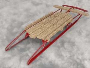 Toy sled xmas 3D Model