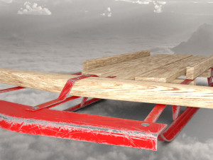 Toy sled xmas 3D-Modell