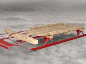 Toy sled xmas 3D-Modell