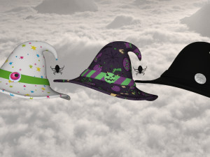 Hat end broom magic 3D 模型
