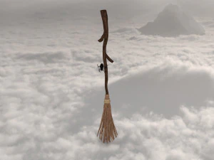 Hat end broom magic 3D Model