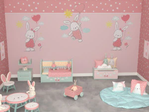Decoration bedroom kids 3D Model
