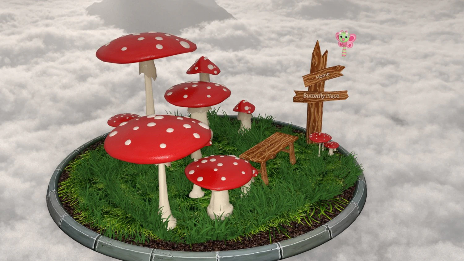 Fantasy scene complet 3D Model .c4d .max .obj .3ds .fbx .stl .blend 