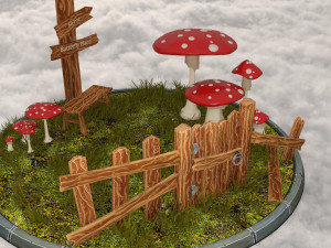 Fantasy scene complet Modelo 3D