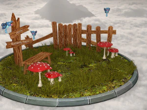 Fantasy scene complet 3D Model