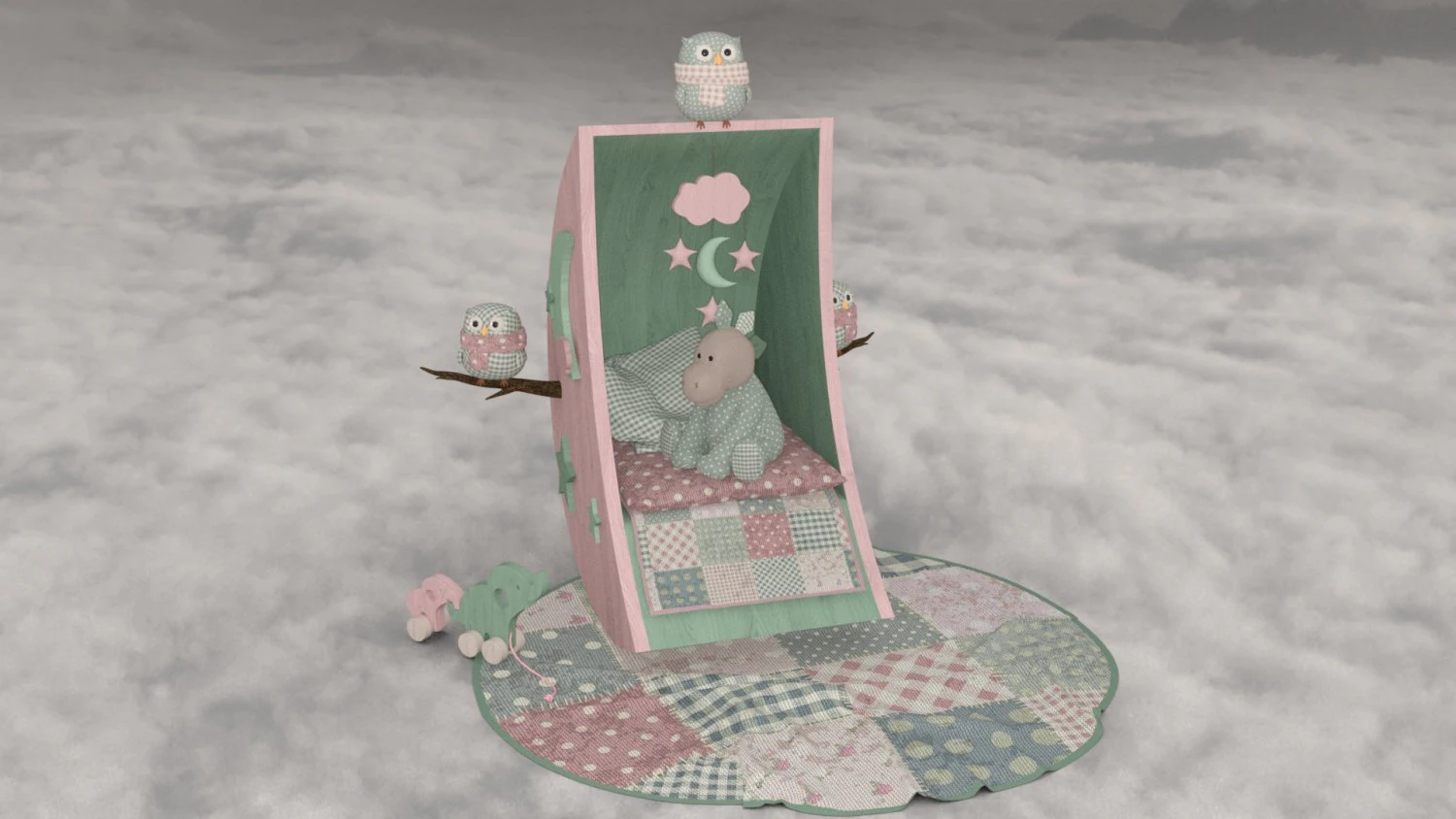 Decoration bedroom baby 3D Model .c4d .max .obj .3ds .fbx .stl .blend 