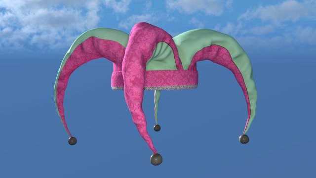 Jester hat carnival 3Dモデル .c4d .max .obj .3ds .fbx .stl .blend 