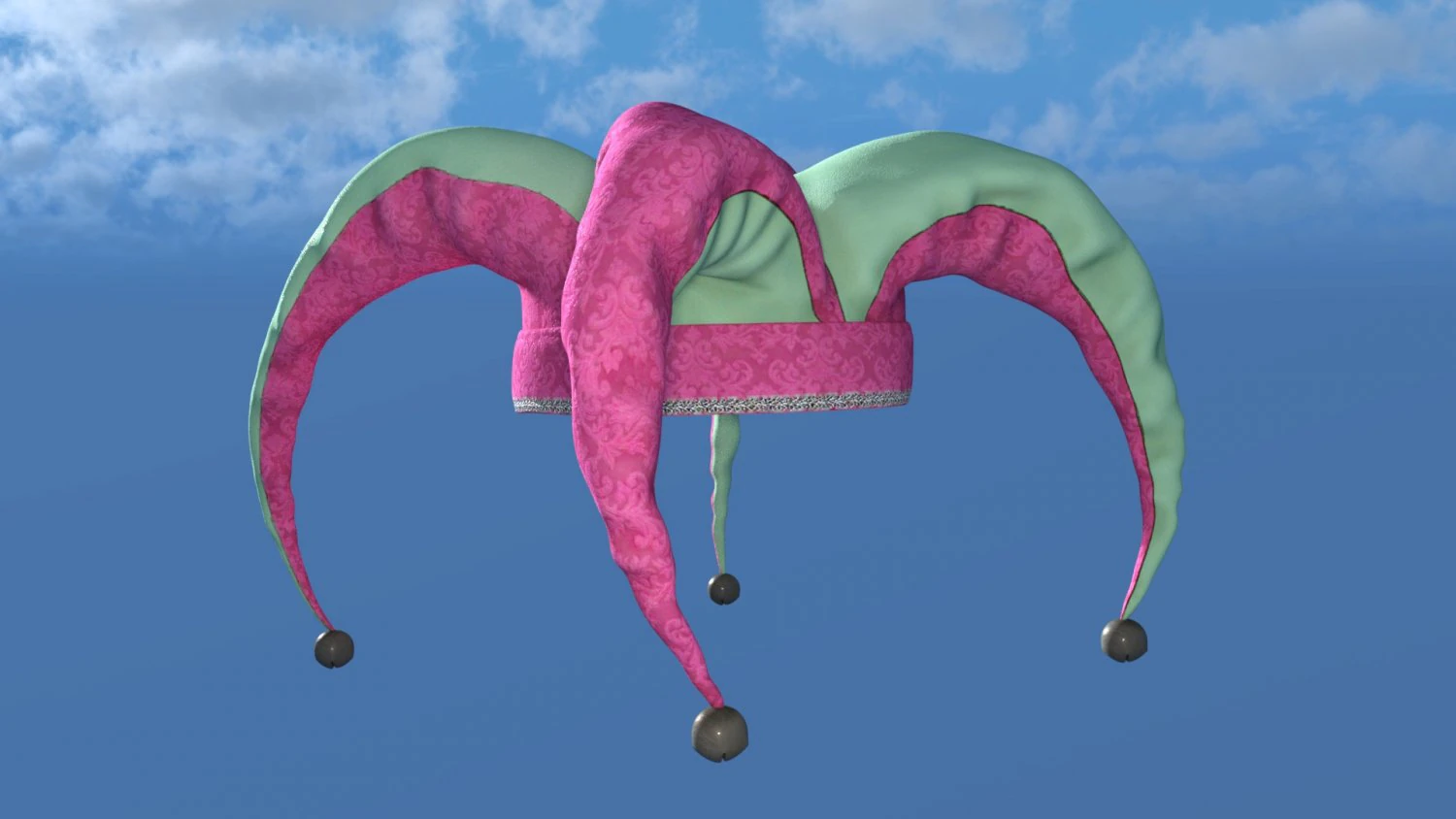 道化師帽子カーニバル 3Dモデル .c4d .max .obj .3ds .fbx .stl .blend 