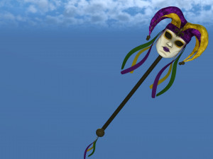 Jester Sceptre carnival Model 3D