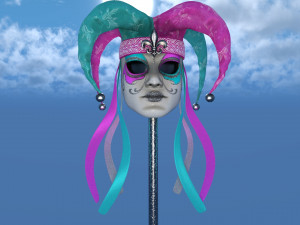 Jester Sceptre carnival Model 3D