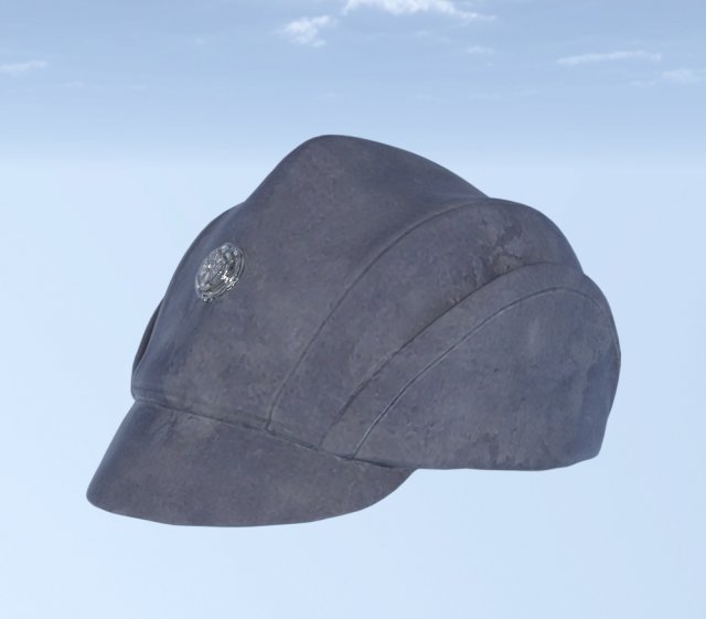 Officer Uniform cap Model 3D .c4d .max .obj .3ds .fbx .stl .blend