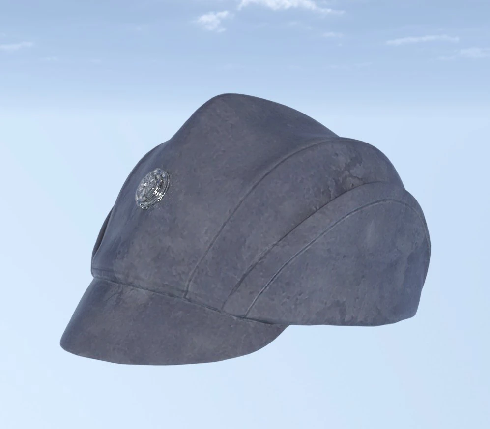 Officer Uniform cap 3D Model .c4d .max .obj .3ds .fbx .stl .blend 