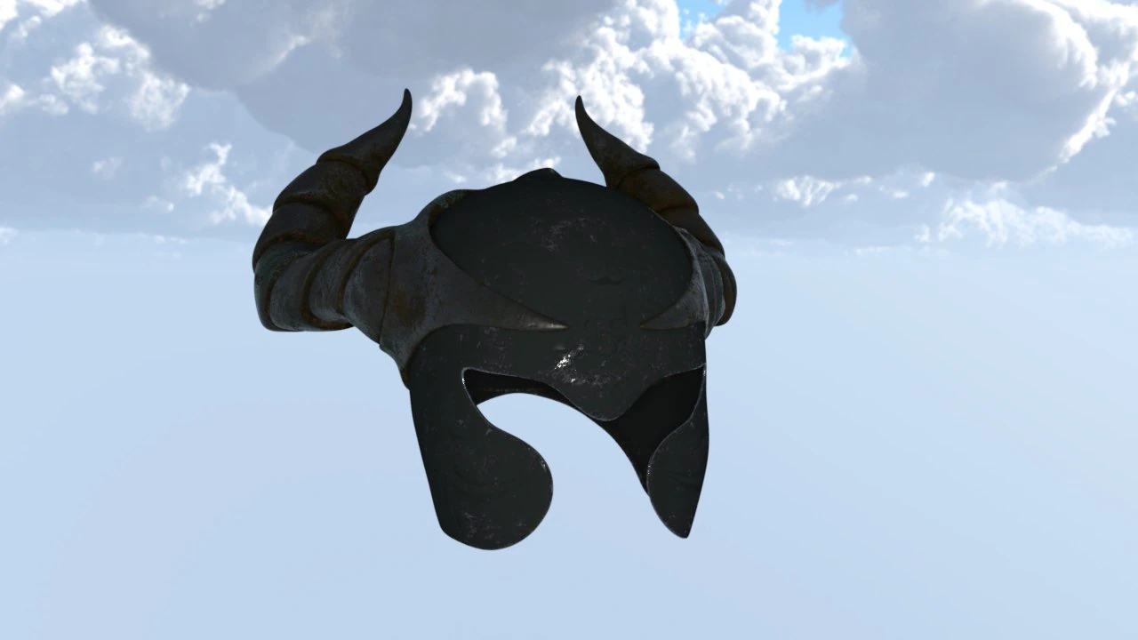 Helmet horn damon 3D Model .c4d .max .obj .3ds .fbx .stl .blend 
