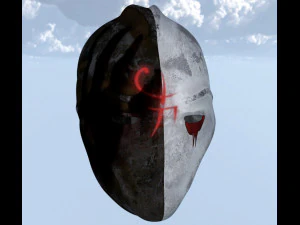 Helmet two faces sci fi 3D Model